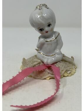Vintage 1950s Napco Japanese Porcelain Birthday Girl or Angel Figurine